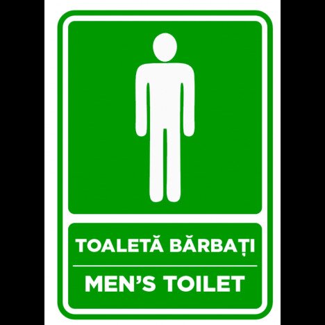 Semn  toaleta barbati men's toilet